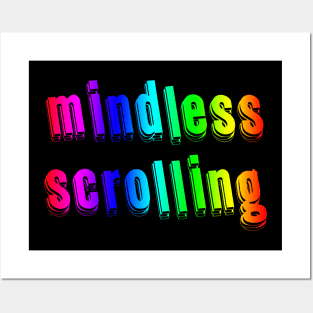 mindless scrolling | social media | serotonin | dopamine Posters and Art